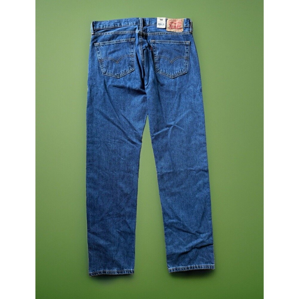 🔥NEW -LEVI’S LEVIS 505 Men’s 36 X 34 Blue Straight Regular Fit Denim Jeans NWT - Picture 4 of 7